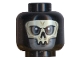 Part No: 3626cpb2438  Name: Minifigure, Head Alien with White HP Death Eater Skull Mask Pattern - Hollow Stud