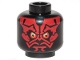 Part No: 3626cpb2594  Name: Minifigure, Head Alien with SW Darth Maul, Red Face, Neutral Pattern - Hollow Stud