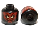 Part No: 3626cps8  Name: Minifigure, Head Alien with SW Darth Maul, Red Face Pattern - Hollow Stud
