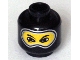 Part No: 3626pb0180  Name: Minifigure, Head Balaclava with Silver Trim, Nose Hump, Eye Whites Pattern