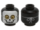 Part No: 3626pb1412  Name: Minifigure, Head Skull Mask with Yellow Eyes and String Tied in Back Pattern