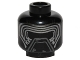 Part No: 3626pb1431  Name: Minifigure, Head Alien Mask with Silver Lines Pattern (SW Kylo Ren)