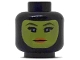 Part No: 3626pb2021  Name: Minifigure, Head Female Balaclava with Yellow Face, Black Eyelashes, Tapered Eyebrows, Neutral Expression Pattern