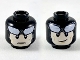 Part No: 3626pb2419  Name: Minifigure, Head Dual Sided Balaclava, Large White Goggles, Light Nougat Face, Neutral / Grin Pattern