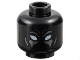 Part No: 3626pb2575  Name: Minifigure, Head Mask with White Eye Holes, Dark Silver Eyebrows and Cheek Lines, Furrowed Brow Pattern