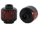 Part No: 3626pb3570 Name: Minifigure, Head Alien with SW Darth Maul, Red Face, Small Yellow Eyes Pattern Part No: 3626pb3570 Name: Minifigure, Head Alien with SW Darth Maul, Red Face, Small Yellow Eyes Pattern