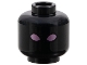 Part No: 3626pb3754  Name: Minifigure, Head Alien with Metallic Pink Eyes Pattern