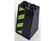 Part No: 3684apb020L Name: Slope 75 2 x 2 x 3 - Hollow Studs with Black and Lime Danger Stripes Pattern Model Left Side (Sticker) - Set 7709 Part No: 3684apb020L Name: Slope 75 2 x 2 x 3 - Hollow Studs with Black and Lime Danger Stripes Pattern Model Left Side (Sticker) - Set 7709