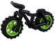 Lot ID: 375667931  Part No: 36934c08  Name: Bicycle Heavy Mountain Bike with Lime Wheels and Black Tires (36934 / 50862 / 50861)