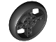 Part No: 39367pb02  Name: Wheel 56 x 14 Technic with Axle Hole and 8 Pin Holes with Molded Black Hard Rubber Tire Pattern