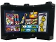 Part No: 4041pb02  Name: Cylinder Quarter 4 x 4 x 3 with Shelf with Dice, Cat, Frogs, and Ducks Games Pattern (Sticker) - Set 42674