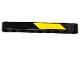 Part No: 40490pb034  Name: Technic, Liftarm Thick 1 x 9 with Thick Yellow Stripe and Honeycomb Mesh Pattern (Sticker) - Set 42053