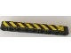 Part No: 40490pb043L  Name: Technic, Liftarm Thick 1 x 9 with Warning Sign and Black and Yellow Danger Stripes Pattern Model Left Side (Sticker) - Set 42082
