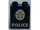 Part No: 4066pb185  Name: Duplo, Brick 1 x 2 x 2 with Star Badge and 'POLICE' on Bottom Pattern