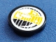 Part No: 4150pb010  Name: Tile, Round 2 x 2 with Headlamp Yellow and Black Pattern (Sticker) - Set 8250