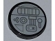 Part No: 4150pb122  Name: Tile, Round 2 x 2 with Gray Lever, Buttons and Circuitry Pattern (Sticker) - Sets 7964 / 7965