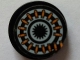 Part No: 4150pb174  Name: Tile, Round 2 x 2 with Coiled Round of Bullets (Ammunition Belt) Pattern (Sticker) - Set 7645