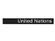 Part No: 4162pb100  Name: Tile 1 x 8 with 'United Nations' Pattern