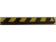 Part No: 4162pb173L  Name: Tile 1 x 8 with Black and Yellow Danger Stripes Pattern Model Left Side (Sticker) - Set 8491