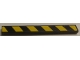 Part No: 4162pb173R  Name: Tile 1 x 8 with Black and Yellow Danger Stripes Pattern Model Right Side (Sticker) - Set 8491