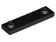 LEGO: Plate, Modified 1 x 4 with 2 Studs with Groove |  | Black