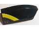 Part No: 41749pb021  Name: Wedge 8 x 3 x 2 Open Right with Thick Curved Yellow Line and Gray and White Grid Pattern (Sticker) - Set 8166
