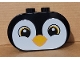 Part No: 4198pb36  Name: Duplo, Brick 2 x 4 x 2 Rounded Ends with Penguin Face Pattern