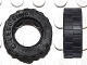 Part No: 42611  Name: Tire 17.5mm D. x 6mm with Shallow Staggered Treads