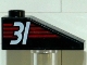 Part No: 4286pb001  Name: Slope 33 3 x 1 with White Number 31 on Red Stripes Pattern Model Right Side (Sticker) - Set 6639