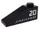 Part No: 4286pb037R  Name: Slope 33 3 x 1 with White Number 20 and 'JAGUAR' on Black Background Pattern Model Right Side (Sticker) - Set 76898