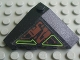 Part No: 43708pb02L  Name: Wedge 4 x 4 (Slope 18 Corner) with Dark Red and Lime Circuitry Pattern (Sticker) - Set 7707