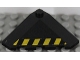 Part No: 43708pb04L  Name: Wedge 4 x 4 (Slope 18 Corner) with Black and Yellow Danger Stripes Pattern Left (Sticker) - Set 7713
