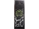 Part No: 44126pb048  Name: Slope, Curved 6 x 2 with Lime Spider Outline and White Web Pattern (Sticker) - Set 70130