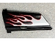 Part No: 44351pb028  Name: Technic, Panel Fairing #21 Large Long, Small Hole, Side B with White Flames Full with Red Border Pattern (Sticker) - Set 8682