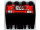 Part No: 44572pb009  Name: Panel 2 x 4 x 3 1/3 with Double Locking 2 Fingers Hinge with Silver Circuitry on Red and Dark Red Background Pattern (Sticker) - Set 7721