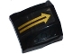 Part No: 44675pb012  Name: Slope, Curved 2 x 2 with 3 Side Ports Recessed with Gold Arrow Pattern (Sticker) - Set 70747