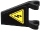 Part No: 44676pb014  Name: Flag 2 x 2 Trapezoid with Yellow Triangle Electricity Danger Sign Pattern (Sticker) - Set 70808