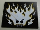 Part No: 4515pb043  Name: Slope 10 6 x 8 with Glow In Dark Flaming Face Pattern (Sticker) - Set 9464
