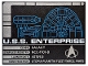 Part No: 4515pb086  Name: Slope 10 6 x 8 with U.S.S. Enterprise Pattern