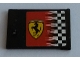 Part No: 4533pb017R  Name: Container, Cupboard 2 x 3 x 2 Door with Checkered Flag and Ferrari Logo Pattern Right (Sticker) - Set 8144