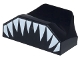 Lot ID: 394354528  Part No: 47458pb05  Name: Slope, Curved 1 x 2 x 2/3 Wing End with White Pointed Teeth Pattern