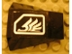 Part No: 47753pb011  Name: Wedge 4 x 4 No Studs with White Quad Wing on Black Background Pattern (Sticker) - Set 8106