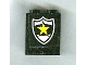 Part No: 4864apb008  Name: Panel 1 x 2 x 2 - Solid Studs with Yellow Star on Black and White Police Badge Pattern (Sticker) - Set 1786