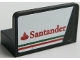 Part No: 4865bpb090L  Name: Panel 1 x 2 x 1 with Rounded Corners with Santander Logo and Green Line Pattern Model Left Side (Sticker) - Set 75879