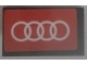 Part No: 4865pb068  Name: Panel 1 x 2 x 1 with White Audi Logo on Red Background Pattern (Sticker) - Set 75873