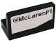 Part No: 4865pb070L  Name: Panel 1 x 2 x 1 with '@McLarenF1' Pattern Model Left Side (Sticker) - Set 75911