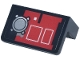 Part No: 4865pb128  Name: Panel 1 x 2 x 1 with Red Control Panel, White Rectangles and Silver Dial Pattern (Sticker) - Set 75419