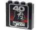 Lot ID: 388104276  Part No: 49311pb033  Name: Brick 1 x 4 x 3 with Silver '40', 'RETURN OF THE JEDI', Darth Vader Helmet and Red Stripes Pattern