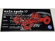 Part No: 4974pb03  Name: Tile 8 x 16 with Bottom Tubes, Polished Surface with NASA Apollo 17 Lunar Roving Vehicle (LRV-3) Pattern (Sticker) - Set 42182