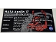 Part No: 4974pb04  Name: Tile 8 x 16 with Bottom Tubes, Polished Surface with NASA Apollo 17 Lunar Communications Relay Unit (LCRU) Pattern (Sticker) - Set 42182
